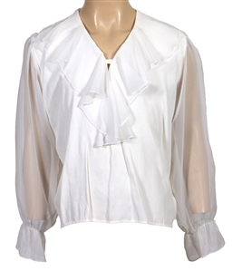 Prince Owned & Worn White Ruffled Shirt Circa 1985 - Worn During “Purple Rain" Era