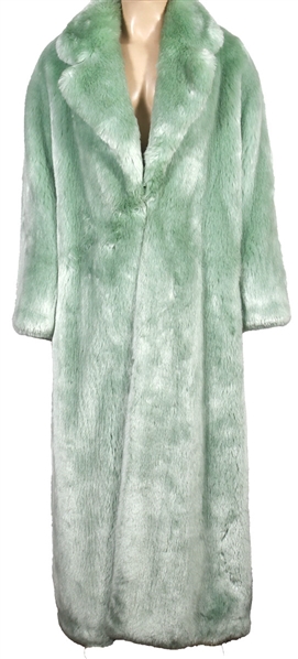 Lil Nas X 2021 Todd Fisher NY Mint Green Faux Fur Coat Worn For Entertainment Weekly Magazine Cover