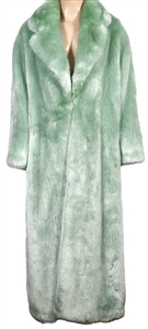 Lil Nas X 2021 Todd Fisher NY Mint Green Faux Fur Coat Worn For Entertainment Weekly Magazine Cover