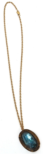 Bruce Springsteen Owned & Worn Blue Opal Pendant Necklace Circa 1973-1974
