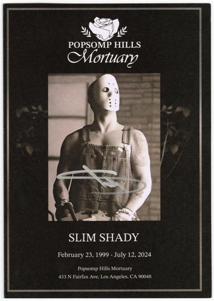 Eminem Signed “Death of Slim Shady" Album Promotional Pop Up Flyer