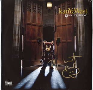 Kanye West Vintage Signed “Late Registration" Album With Drawing