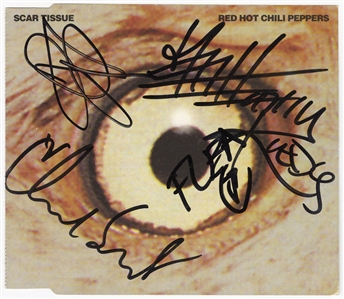 Red Hot Chili Peppers Signed “Scar Tissue" CD Cover (REAL)
