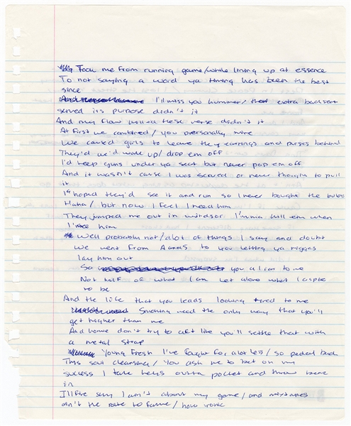 Drake Unreleased Handwritten Lyric (Beckett)