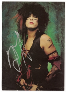 Motley Crue Nikki Sixx Signed Magazine Photograph