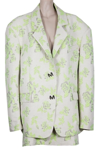 Lizzo Backstage Worn Miscreants Green Floral Suit Jacket and Skirt