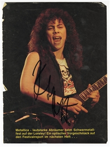 Metallica Kirk Hammett Signed Magazine Photograph