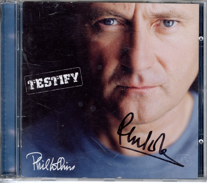 Phil Collins Signed “Testify” CD Cover