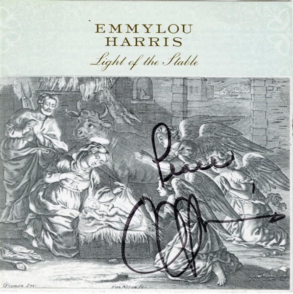 Emmylou Harris Signed “Light of the Stable” CD Cover