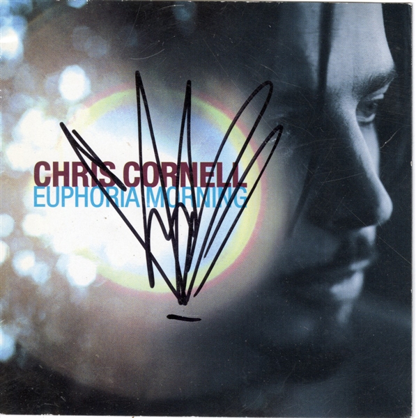 Chris Cornell Signed “Euphoria Morning” CD Cover