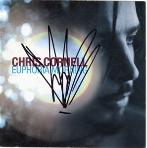 Chris Cornell Signed “Euphoria Morning” CD Cover