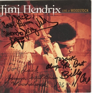 Billy Cox & 2 More Signed “Jimi Hendrix Live at Woodstock” CD Cover