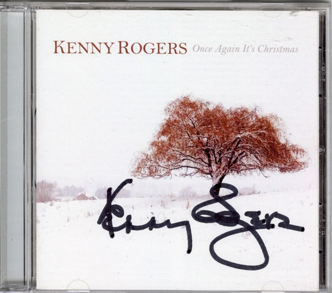 Kenny Rogers Signed “Once Again It’s Christmas” CD Cover