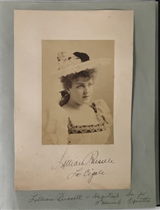 19th Century Stage & Opera Autograph Collection With Lillian Russell (40) 