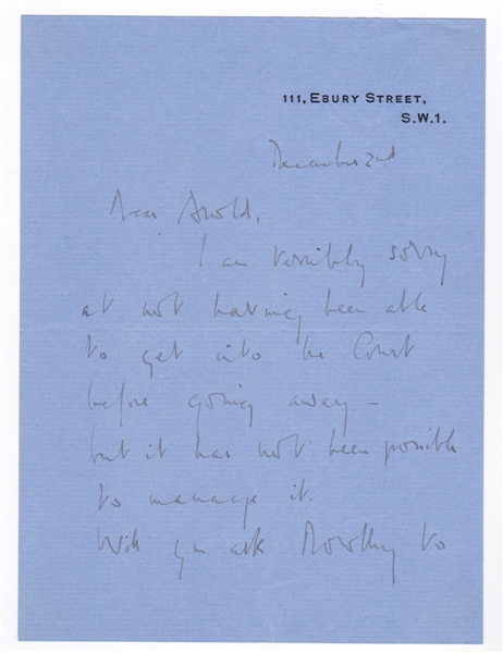 Playwright Noel Coward Autographed Letter Signed (ALS)