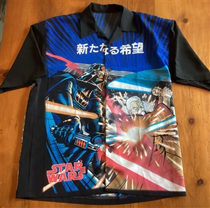 STAR WARS Japanese Manga Anime SAMPLE Shirt Obi Wan Kenobi Darth Vader NEW