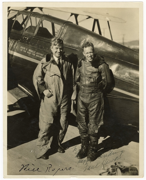 Will Rogers and Frank Hawks Signed Photograph (JSA)