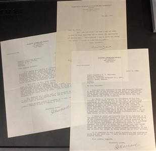 General James Harbord Letters to Guglielmo Marconi (Nobel Prize Physics/Marconi Wireless) & Managing Director Kellaway