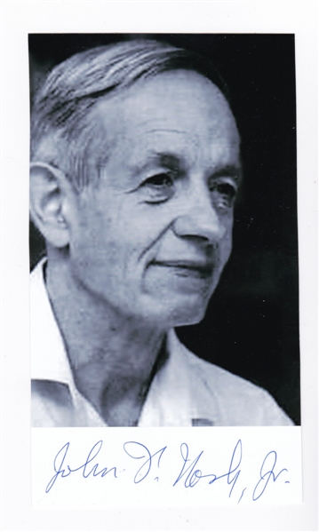 John F. Nash Jr. Signed Photograph Mathematical Genius “A Beautiful Mind”