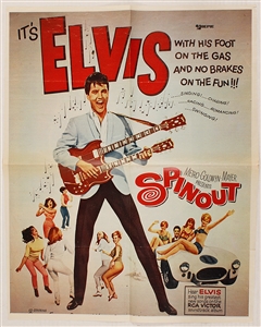 Elvis Presley Original Belgian "Spinout" Reprint Fold-Out Poster