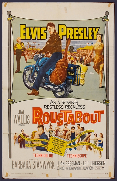 Elvis Presley "Roustabout" Original One Sheet Movie Poster