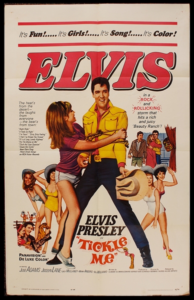 Elvis Presley "Tickle Me" Original One Sheet Movie Poster