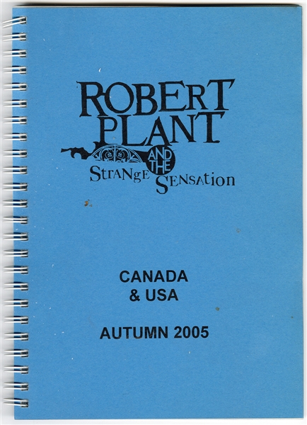 Robert Plant and the Strange Sensation Original USA & Canada Autumn 2005 Concert Tour Itinerary