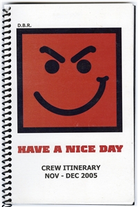 Bon Jovi 2005 Have A Nice Day Tour Used Itinerary Book