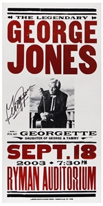 George Jones Signed 2003 Concert Poster