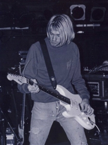 Kurt Cobain Owned & Stage Played White Fender Stratocaster - Used, Smashed & Repaired During 1992 European Tour (Big John Duncan LOA)