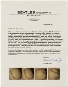 The Beatles 1965 Signed Official American League Baseball (JSA, REAL & Caiazzo)