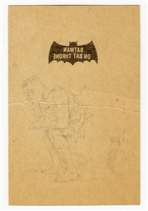 1966 Topps Batman on Bat Throne Unreleased 1/1 Topps Card - Batman Sitting on the Toilet