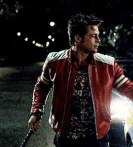 Brad Pitt Tyler Durden Fight Club Screen Worn Red & White Leather Motorcycle Jacket (Fox Studio Auctions & RGU)