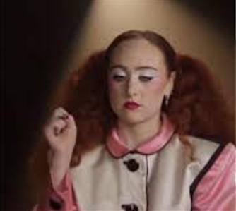 Chappell Roan Fall 1988 Yves Saint Laurent Rive Gauche Pink, Black and White Satin Colorblock Jacket Worn For First Grammy's Appearance! (SIA Photomatch & RGU)
