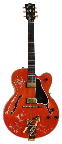 David Bowie 1990 Played & Band Signed Gibson Guitar During “Sound + Visions" Tour (JSA & REAL)