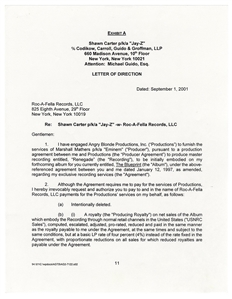 Eminem & Jay-Z Signed Contract For “Renegade On Iconic 2001 Album “The Blueprint (JSA)