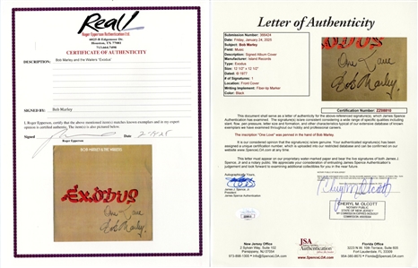 Bob Marley Signed Exodus Album (JSA & REAL)