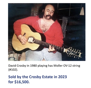 David Crosby “Distances & “Compass Recording Used 1973 Maple Dreadnought Moller #1 Acoustic Guitar - Also Played by Johnny Cash