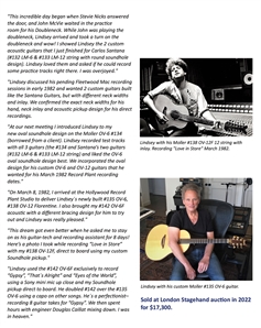 David Crosby “Distances & “Compass Recording Used 1973 Maple Dreadnought Moller #1 Acoustic Guitar - Also Played by Johnny Cash