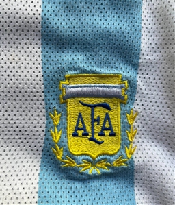 Diego Maradona 1990 World Cup Press Conference Worn Jersey - Attributed to Game Use (RGU & Maradona Museum Provenance)