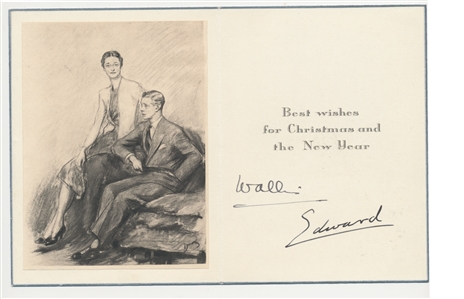 Edward VIII and Wallis Simpson's Iconic Wedding 1937 Archive - Featuring Boxed Piece of Wedding Cake, Dried Pieces of Bridal Bouquet and Autographs