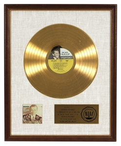 Frank Sinatra “A Man and his Music" RIAA White Matte Gold Album Award Presented to Reprise Records
