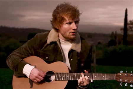 Ed Sheeran Owned, Played and Signed Signature Acoustic Guitar with “Play This Guitar Inscription - Used for “Afterglow Recording
