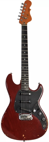 Chuck Berry Stage Used & Signed Red Fender Guitar