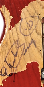 Chuck Berry Stage Used & Signed Red Fender Guitar
