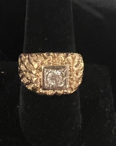 Tupac Shakur Owned and Worn 14Kt Gold and Diamond Ring (RGU)