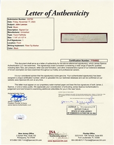 John Lennon Signed Cut From Letter (JSA)