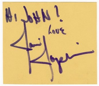 Janis Joplin Signed & Inscribed Autograph Album Page (JSA & REAL)