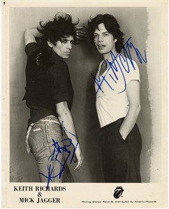Keith Richards & Mick Jagger Signed Promotional Photograph (REAL)