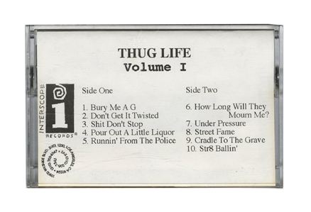 Tupac Shakur Unreleased Promotional Cassette Recording Titled Thug Life